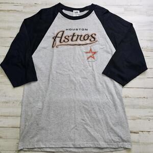 Vintage 2000s HOUSTON ASTROS Raglan 1/2 Sleeve Graphic Tee XL Lee Sport 07